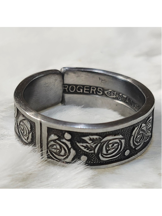 Rogers Jewelry - Rose Ring size 13 silverwear spoon ring